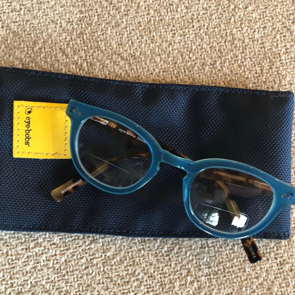 Brown and Blue EYEBOB Rectangular Glasses